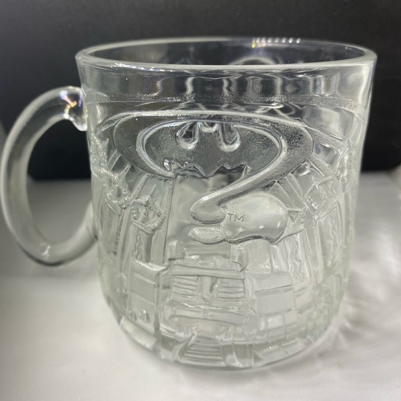 McDonalds 1995 Batman Forever The RIDDLER DC COMICS Glass Mug Cup Vintage - Picture 3 of 9